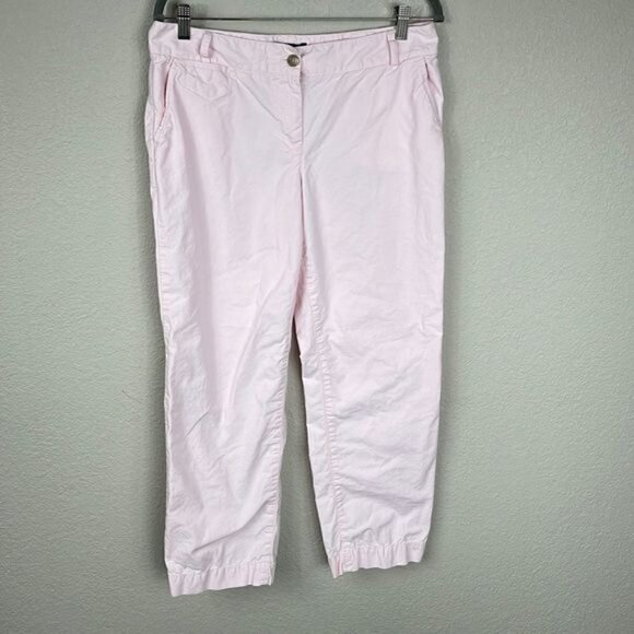 Talbots Boyfriend Pants Light Pastel Pink Spring Summer Sz 10 Petite - Picture 1 of 9